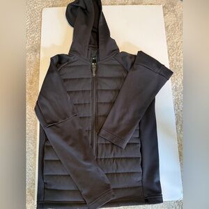 Tek Gear Black Quilted Zip Up Hoodie